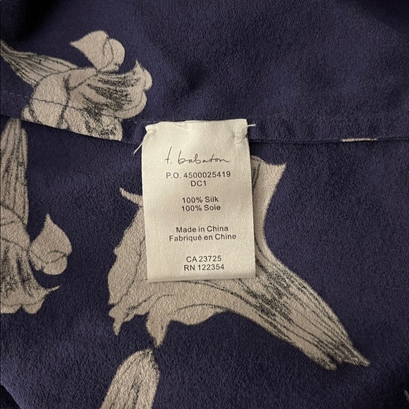 Babaton Navy Dress with White Floral Print - Picture 11 of 11